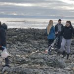 Trawling the rocks for litter
