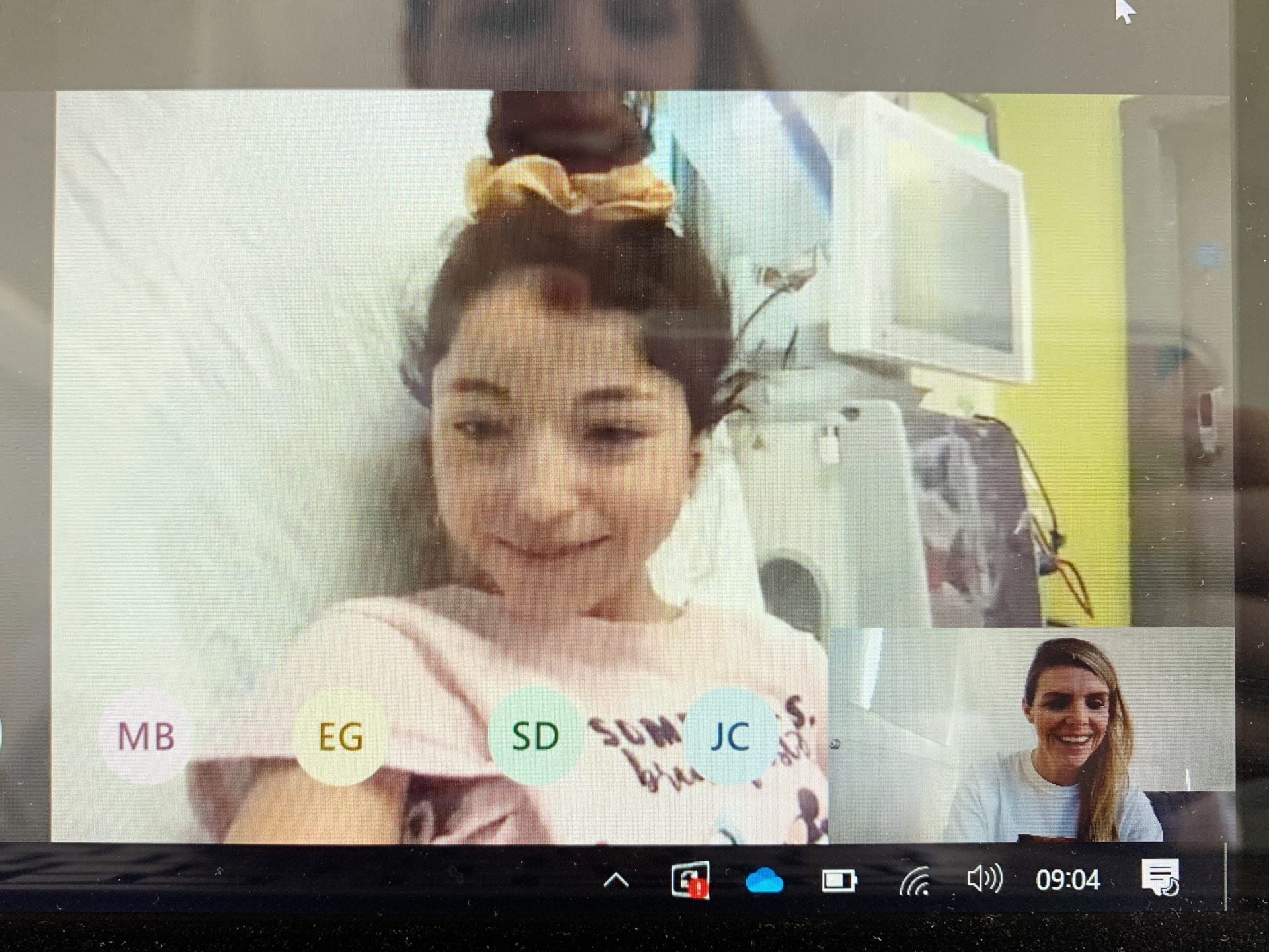 Screenshot of girl on dialysis